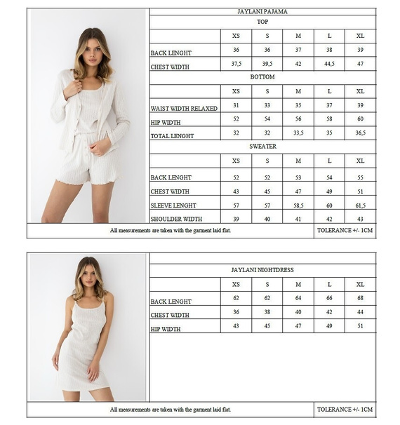 Sensis Jaylani Nachthemd Beige – Baumwolle Mini Nachtwäsche mit Trägern