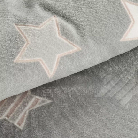 Flano 4 Sterne Samtbettwäsche Eurofirany grau