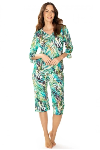 86656 Malaga Damenpyjama Möwengrün