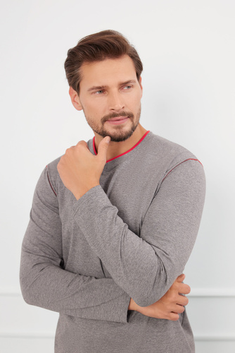 Ludwik Herren Schlafanzug mit langen Ärmeln, lange Hose Italian Fashion - ¶r.