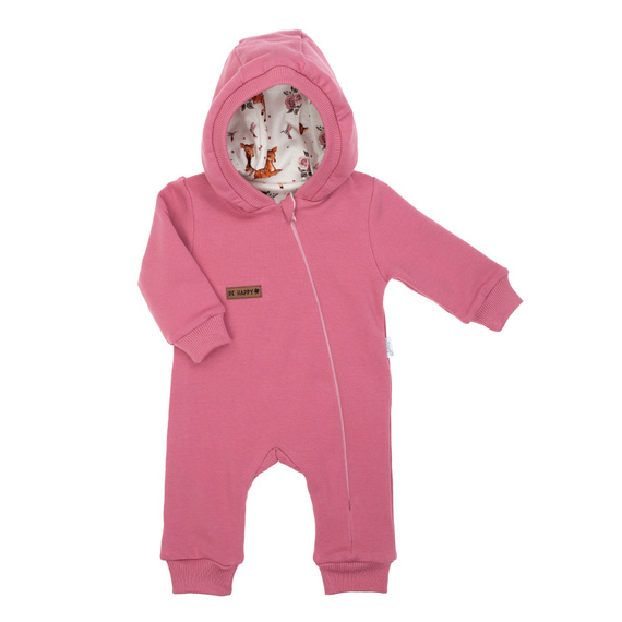 216271 Lala gefütterter Trainingsanzug-Strampler Nicol – rosa Baby-Overall, Größe 56-68
