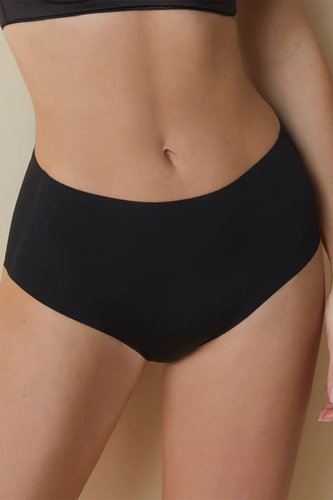 503 Damen-Slip „Maxi Braga Selene“, schwarz – hoher Bund, nahtlos, formend