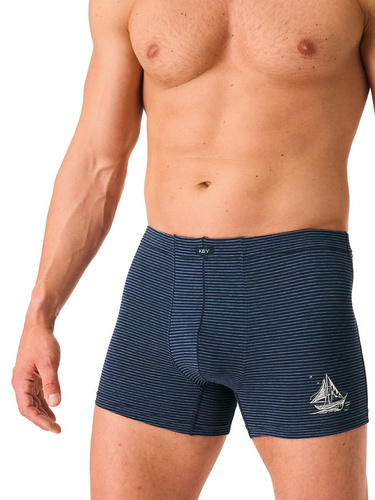 Key MXH 354 Herren-Boxershorts, Marineblau – Baumwolle, bequem und luftig
