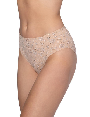 Figi L-120 BI-104 Lama beige – Baumwoll- Damen Slips, klassischer Schnitt, 3er Pack
