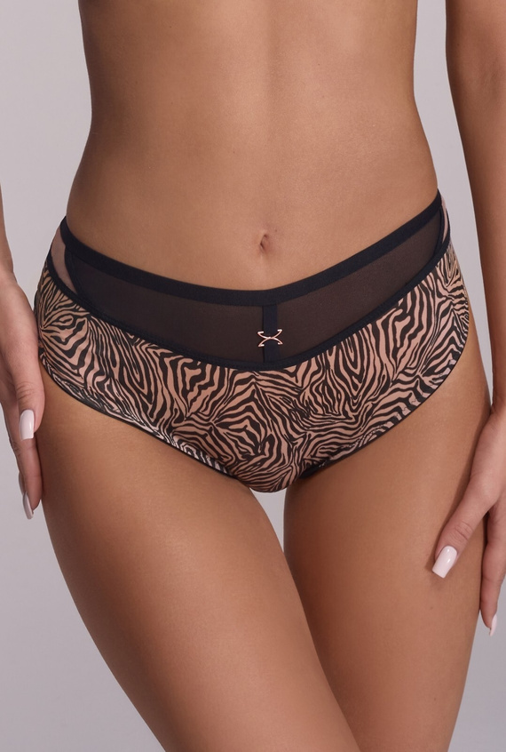 Ava 2192/B Tiger Brasilianischer Slip – Tigermuster, Spitze, Komfort