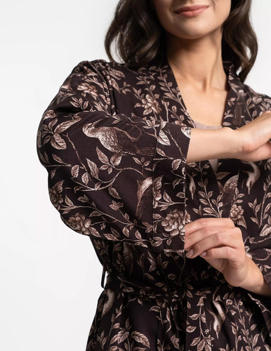 Moraj PDSZ3400 Damen Morgenmantel cappuccino – 100% Viskose