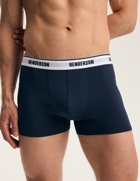 Henderson 45476 Free Herren Boxershorts 2er-Pack Baumwolle mit breitem Logo-Bund