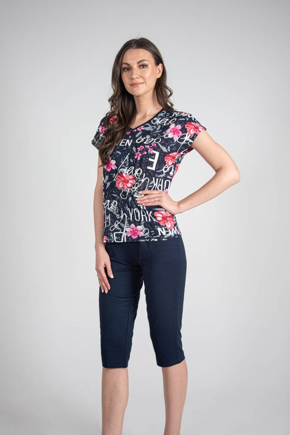 676 Soled Ladies' Pyjamas Forex - marineblau