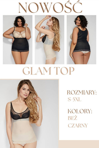 Glam Top formendes T-Shirt Mitex beige