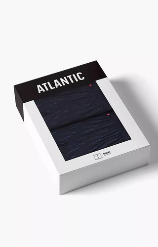 2MBX-073 Atlantic Herren-Boxershorts – Marineblau-Blau