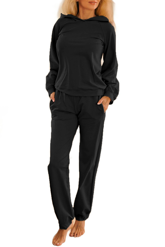 Brav Mirale Damen-Trainingsanzug | Bequemes Baumwollset | Polnische Produktion – schwarz