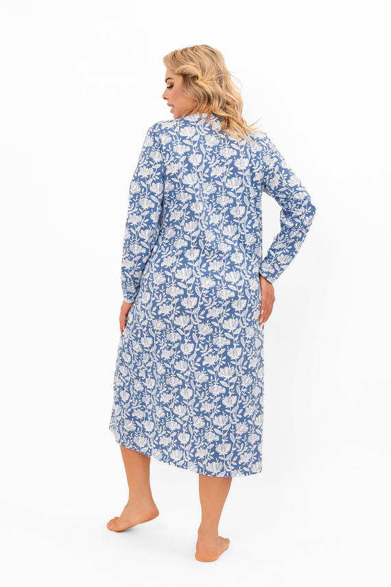 Damen Nachthemd Boma - Langarm, Baumwolle Italian Fashion