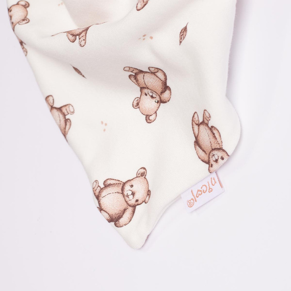 227077 Nicol BENEK Kinderhalstuch 100% Baumwolle creme mit Bärenmotiv
