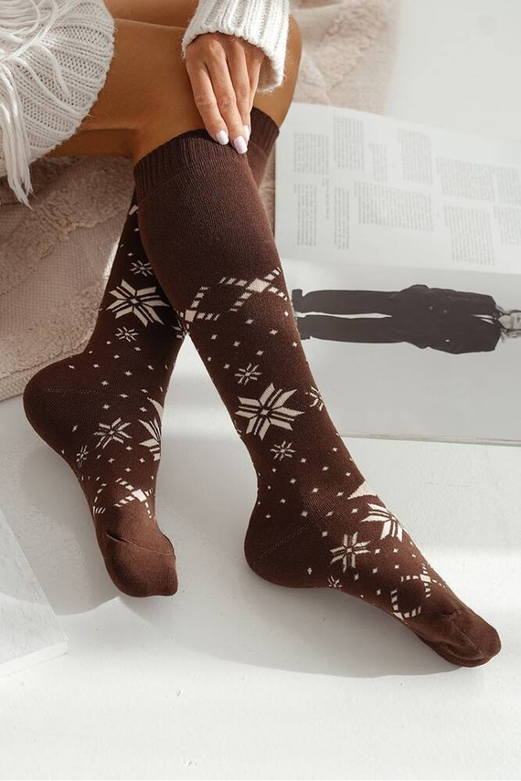 0309.002 Terry Stars Milena Damen Kniestrümpfe – braun