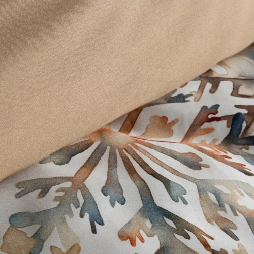 Weihnachtsbettwäsche Elsa Eurofirany beige 100% Baumwolle mit Reißverschluss