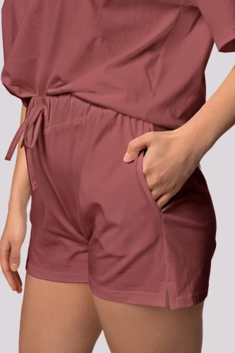 Bliss Kurzarm-Mona-Damenpyjama, Kirsche