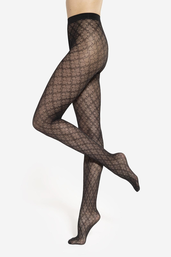 Strumpfhose Arabesca 06 Gatta – 40 den, dekoratives Muster, matt