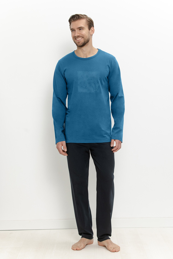 Herren-Pyjama Taro 3672 Rafael 100% Baumwolle Langarm und Hose
