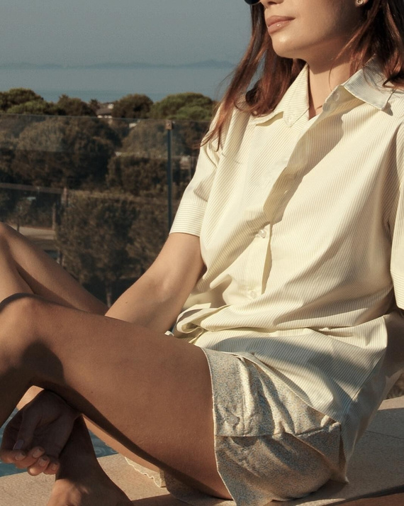 Damenpyjama Sensis Ophelia limette – Sommer Set, 100% Baumwolle