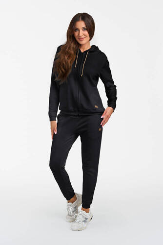Roma Damen Sweatshirt mit Kapuze Italian Fashion - schwarz