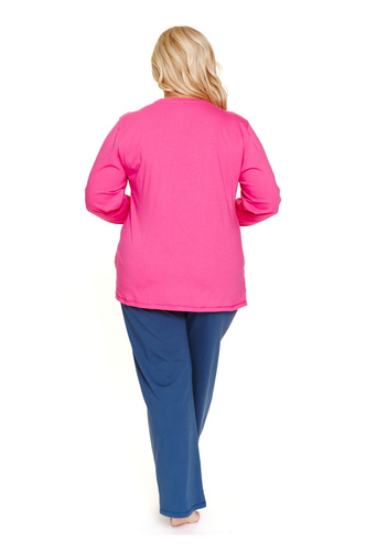 7328 Doctor Nap Peony Damenpyjama – Baumwolle, Übergröße, lange Ärmel