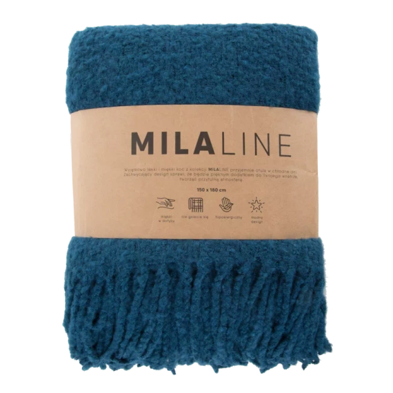 Bela Decke, Tagesdecke imitiert eine Flasche, Eurofirany, Marineblau