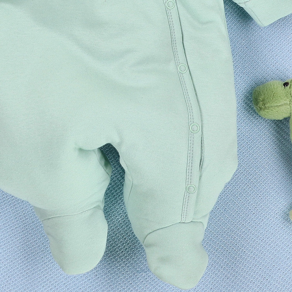 ABN-5578 Dino Explorer Isolierter Baby-Overall aus Nini-Bio-Baumwolle – ökologisch und sicher