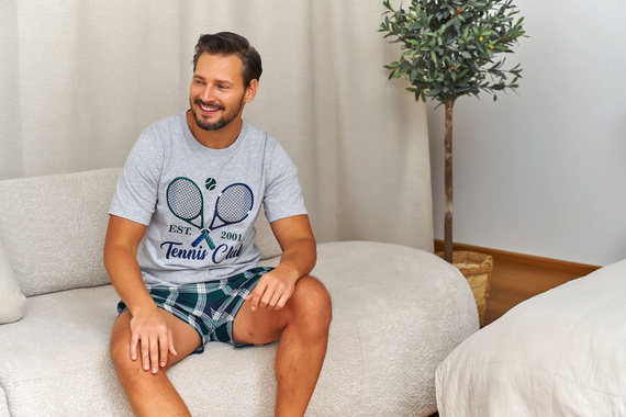 Herrenpyjama Doctor Nap 7401 Tennis 95% Baumwolle