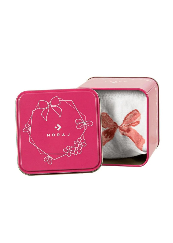 Damen-Socken CSLW700-001 Moraj – Socken in Geschenkbox mit zartem Schleifenmuster