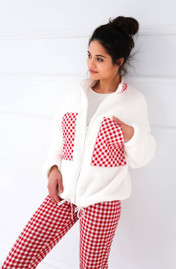 Perfekte Bluse für Frauen Sensis - creme-rot