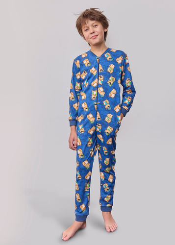 185/183 186/183 Capybara 2 Kids Boy Cornette Overall – Baumwolle, mit Reißverschluss und lustigem Aufdruck