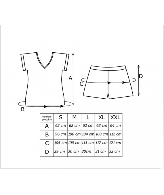 Pyjama Melisa Short Donna Viskose Blumen