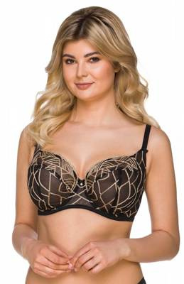 2212 Lupoline Soft-BH - schwarz - gold