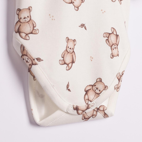 227095 Nicol BENEK Babybody 100% Baumwolle langarm Bären creme
