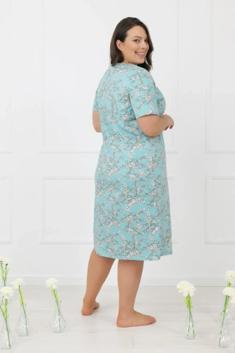 Nachthemd Misaki Italian Fashion aus Baumwolle mit kurzen Ärmeln