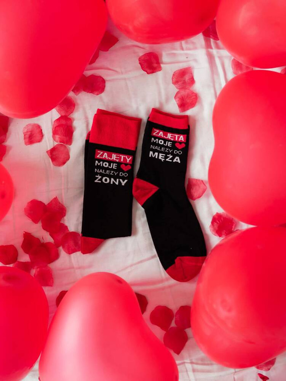 0125-016 Valentinstag Milena Herrensocken – schwarz