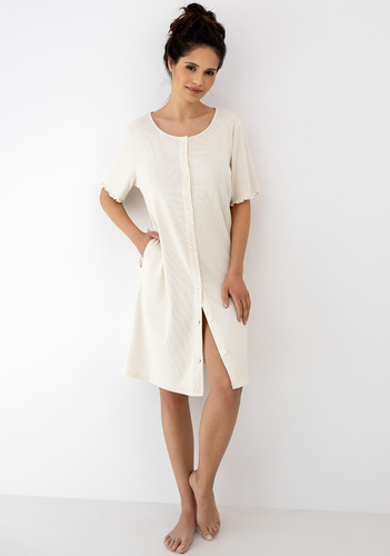 Nachthemd Bayla Sensis – durchgehende Knopfleiste, Viskose, locker