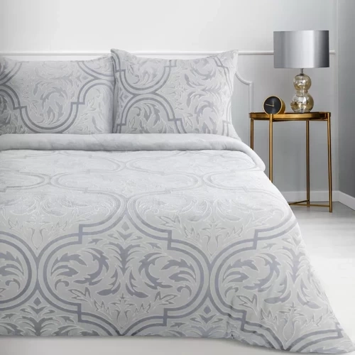 Flano 5 Velours-Bettwäsche, Euro-Vorhang-Ornamente, grau