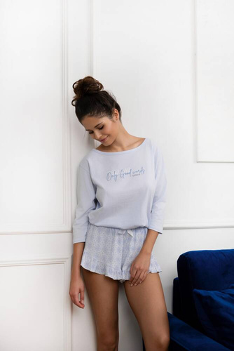 Angela Sensis Damenpyjama – blau