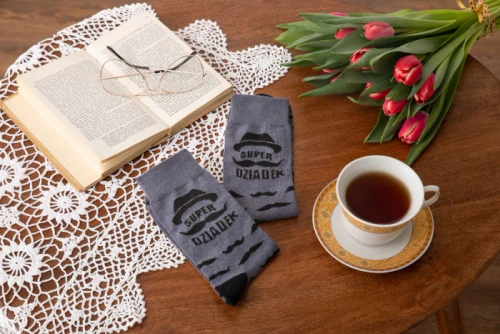 M40D Super Grandpa Lange Socken Italienische Mode - graphit