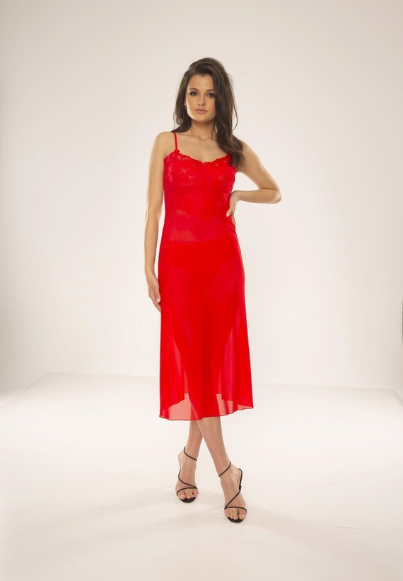 469 Alison Forex trägerloses Nachthemd - rot