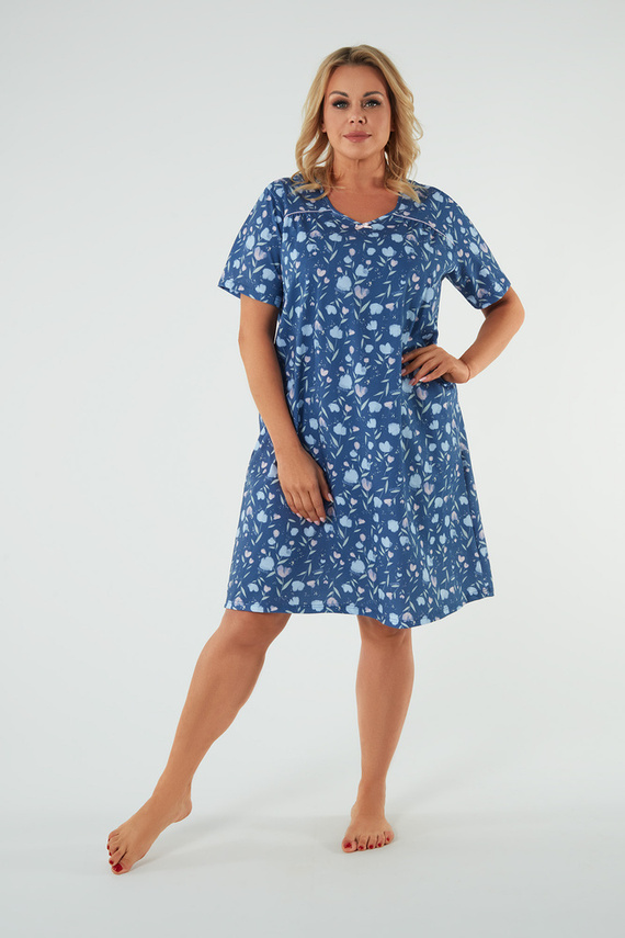 Agalia Nachthemd, kurze Ärmel Italienische Mode - Druck 