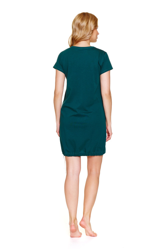 9504 Doctor Nap – Umstands- und Stillnachthemd aus Baumwolle – Komfort und Bequemlichkeit für die zukünftige Mutter – Smaragd