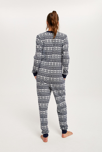 Alaska Damen Jumpsuit Italienische Mode - navy blau