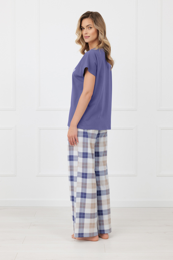 Damen Pyjama Rima Italian Fashion 100% Baumwolle lange Hose