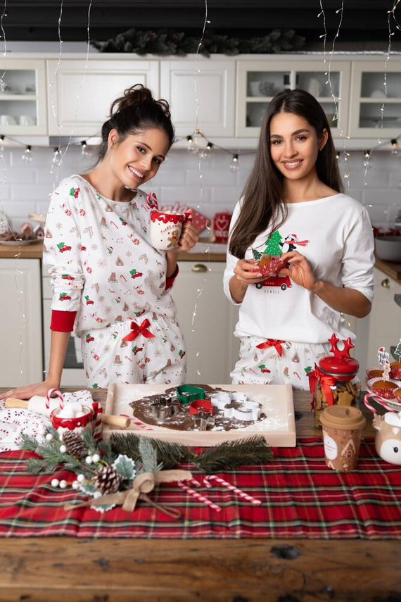 Lillian Sensis Damen Schlafanzug -ecru