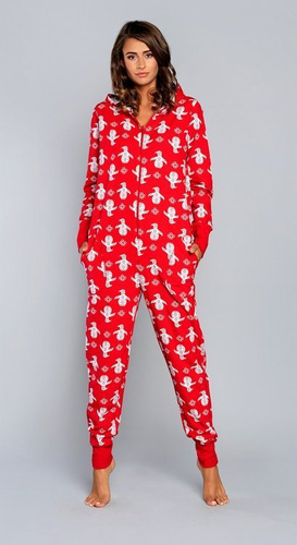 Nana Ladies' langer Overall Italienische Mode - rot 