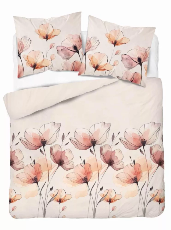 5492 A Detexpol Satin Stories Satinbettwäsche hellrosa | 100 % Baumwolle, Satinbindung, Reißverschluss, Geschenkverpackung