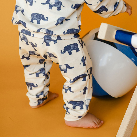 Elefanten-Eevi-Trainingsanzug-Set – ecru