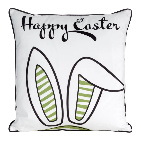 Frühling 2 Osterkissenbezug aus Samt mit Euro-Aufdruck, grüne Vorhänge